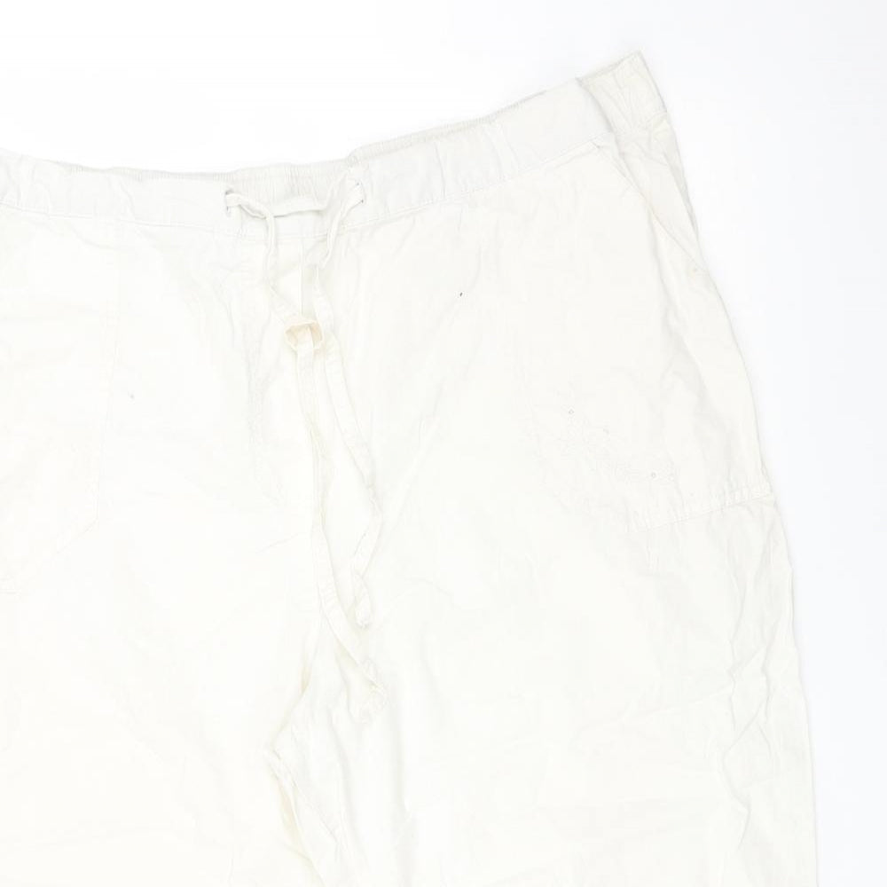 M&S Womens White    Shorts Size 18