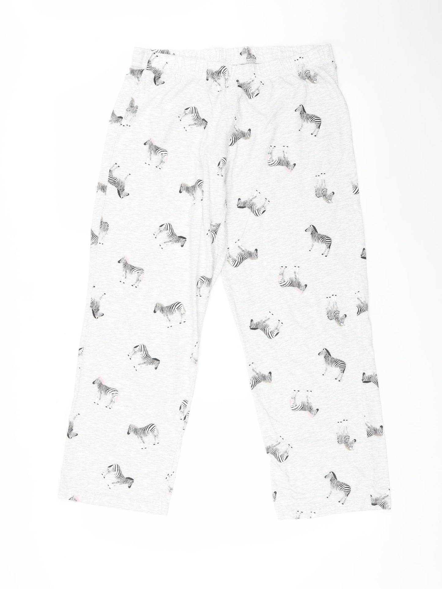 F&F Womens Grey Animal Print   Pyjama Pants Size 14