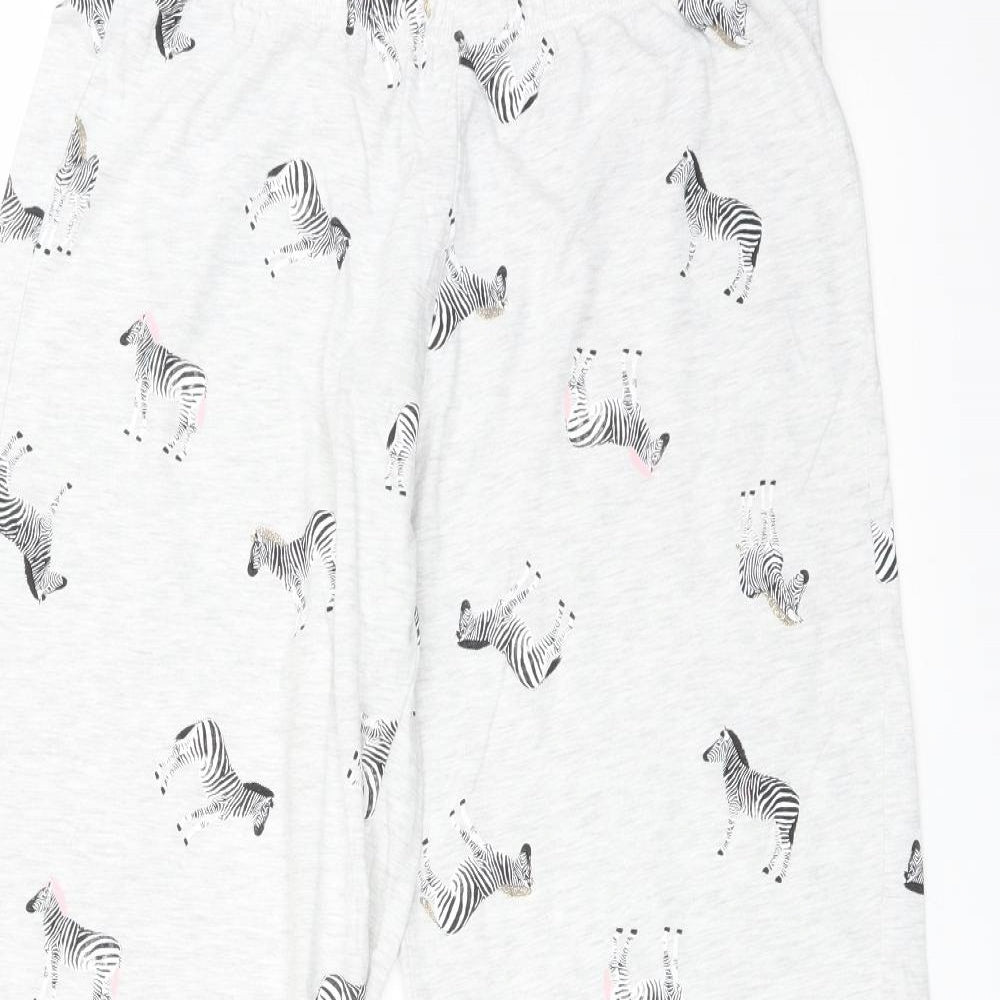 F&F Womens Grey Animal Print   Pyjama Pants Size 14
