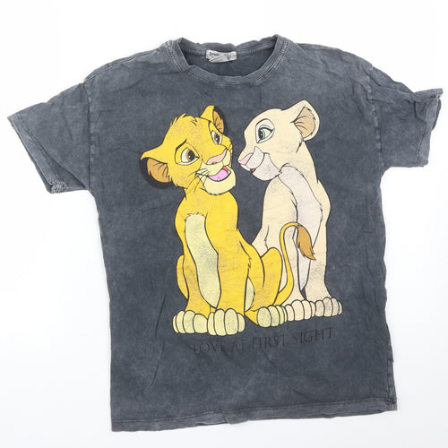 Disney Womens Grey   Basic T-Shirt Size S  - LION KING LOVE AT FIRST SIGHT