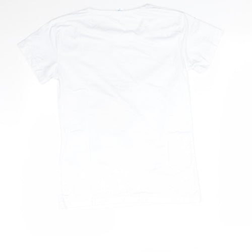 Preworn Womens White   Basic T-Shirt Size S  - AVACARDO