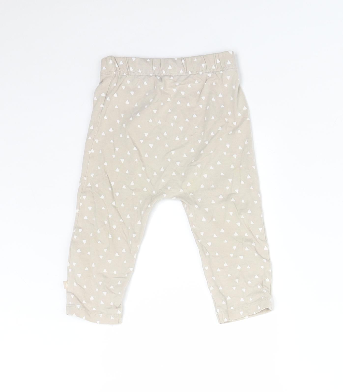 George Baby Beige Geometric   Leggings Size 6-9 Months