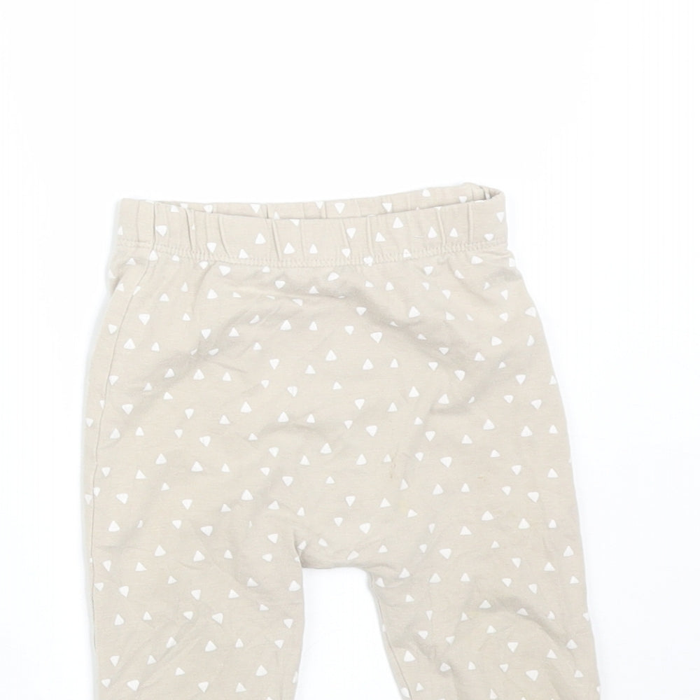 George Baby Beige Geometric   Leggings Size 6-9 Months