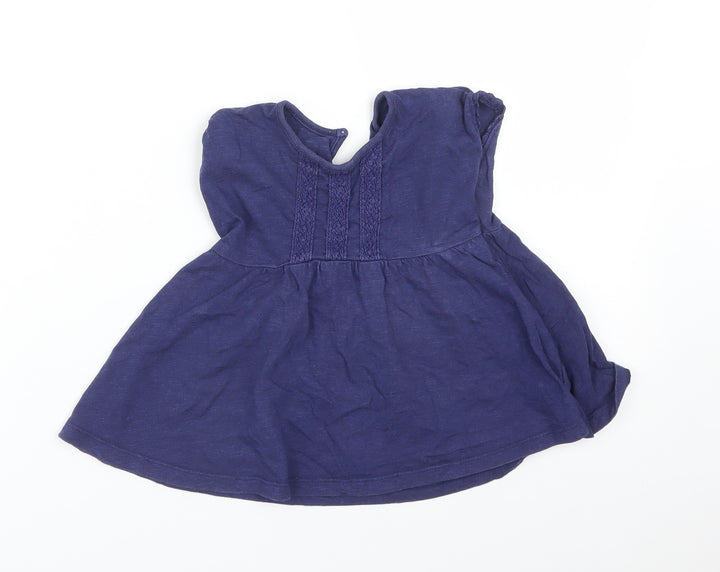 George Girls Blue Skater Dress Size 9-12 Months