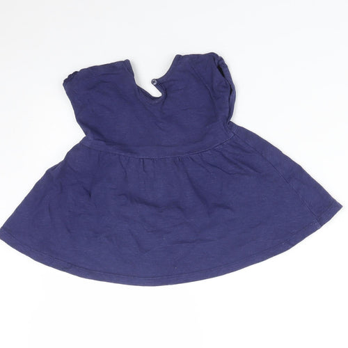 George Girls Blue   Skater Dress  Size 9-12 Months