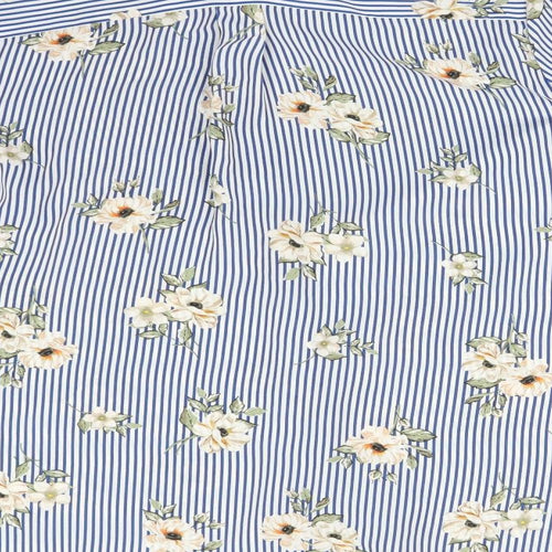 New Look Womens Multicoloured Striped  Basic Button-Up Size 16