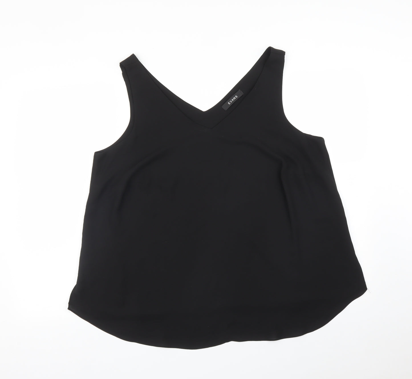 Evans Womens Black   Basic T-Shirt Size 20