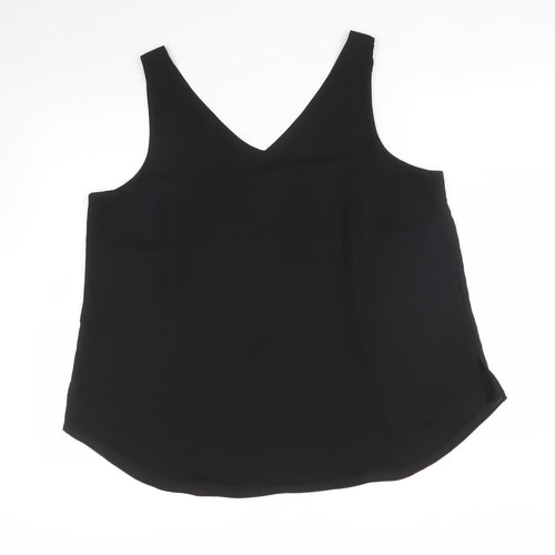 Evans Womens Black   Basic T-Shirt Size 20