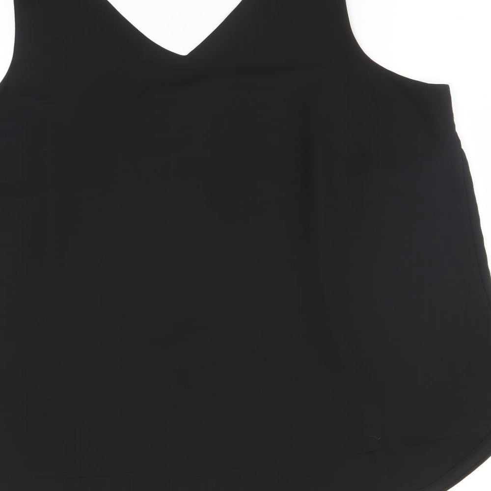 Evans Womens Black   Basic T-Shirt Size 20