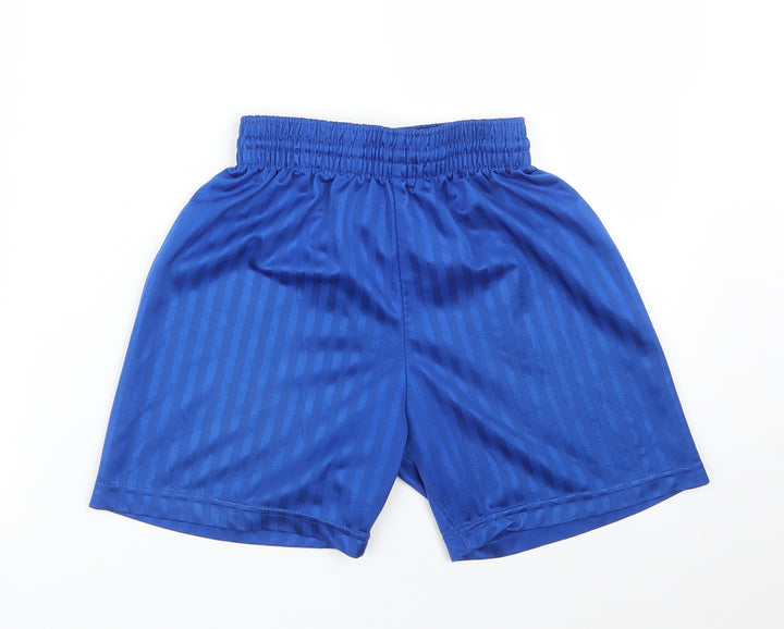PRO STAR Boys Blue Striped  Sweat Shorts Size XS