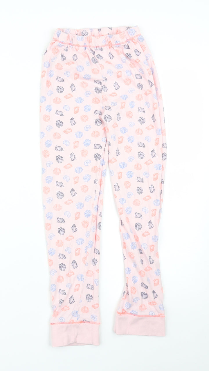 TU Girls Pink Solid Pyjama Pants Size 9-10 Years - SEASHELLS