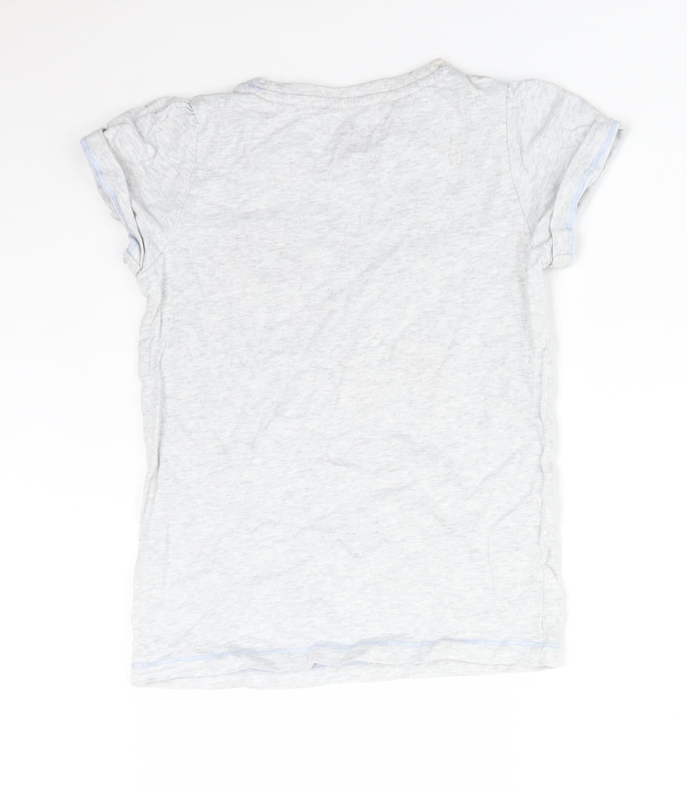 TU Girls Grey   Basic T-Shirt Size 9-10 Years  - MERMAID