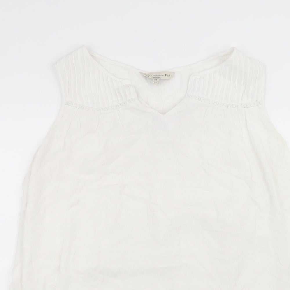 F&F Womens White   Basic T-Shirt Size 16
