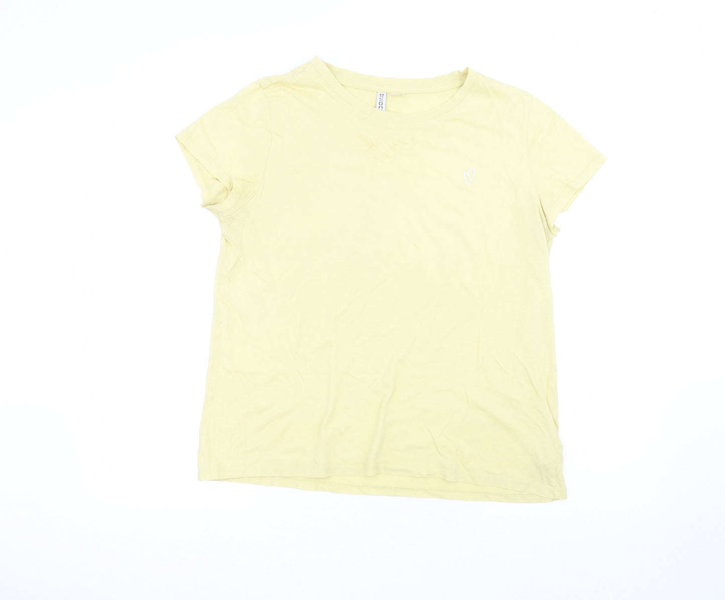 H&M Womens Yellow   Basic T-Shirt Size L
