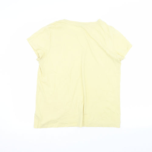 H&M Womens Yellow   Basic T-Shirt Size L