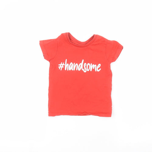Matalan Girls Red   Basic T-Shirt Size 2-3 Years