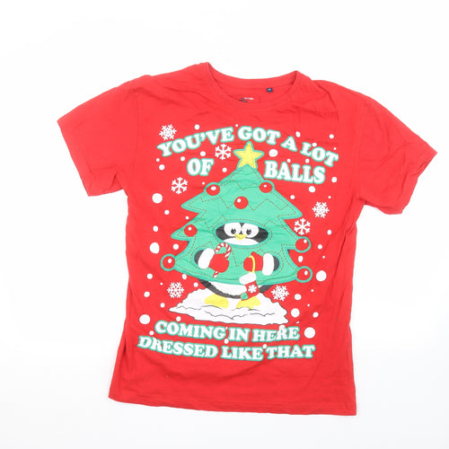 Cargo Bay Mens Red    T-Shirt Size M  - Christmas