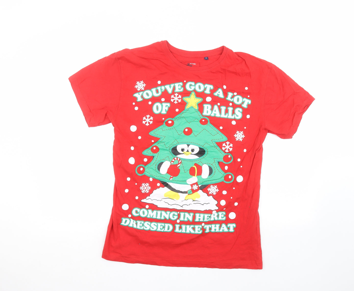 Cargo Bay Mens Red    T-Shirt Size M  - Christmas