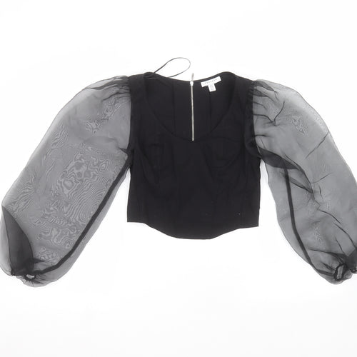 Topshop Womens Black   Basic T-Shirt Size 8
