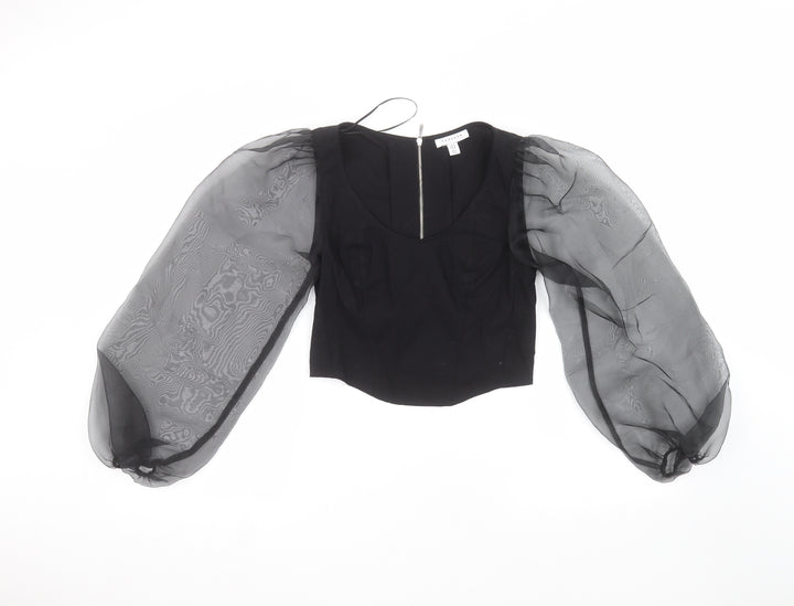 Topshop Womens Black   Basic T-Shirt Size 8