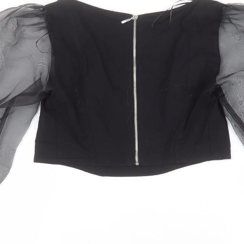 Topshop Womens Black   Basic T-Shirt Size 8