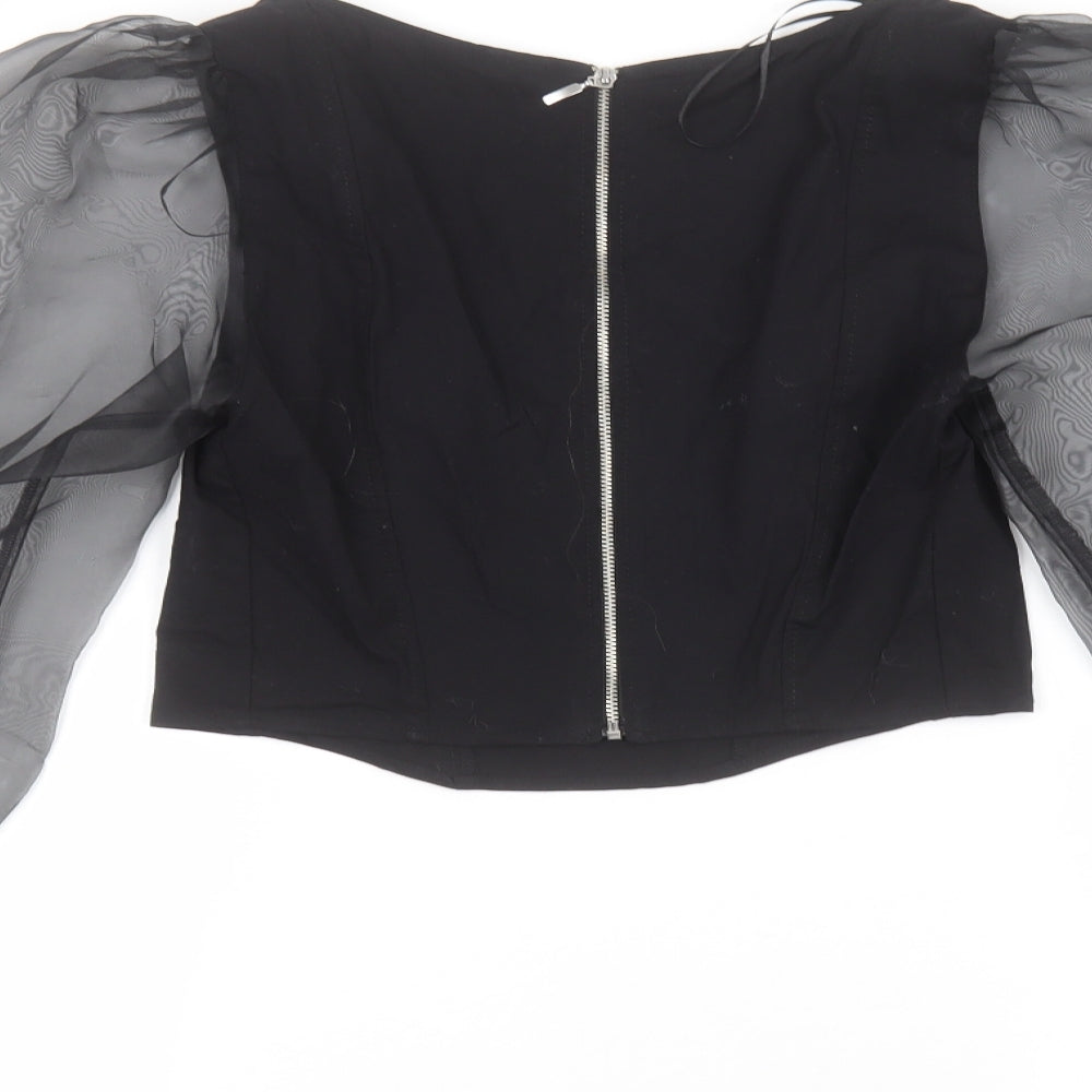 Topshop Womens Black   Basic T-Shirt Size 8