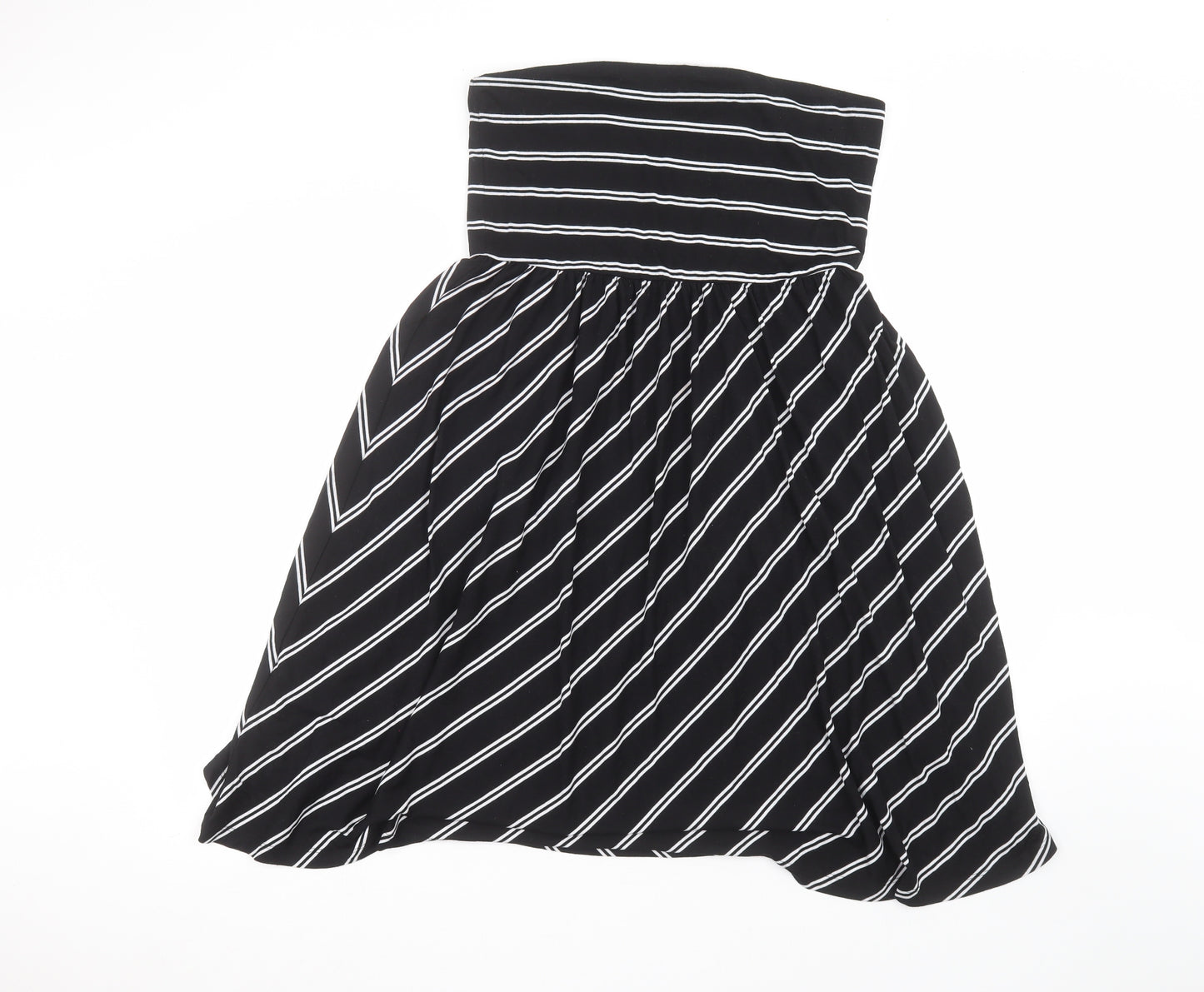 ESMARA Womens Black Striped  A-Line  Size L