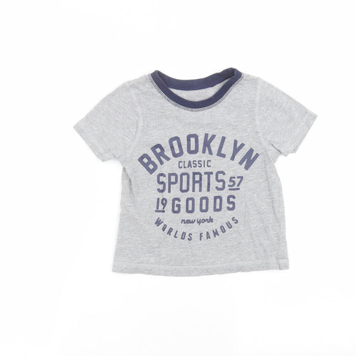 George Boys Grey   Basic T-Shirt Size 3-4 Years