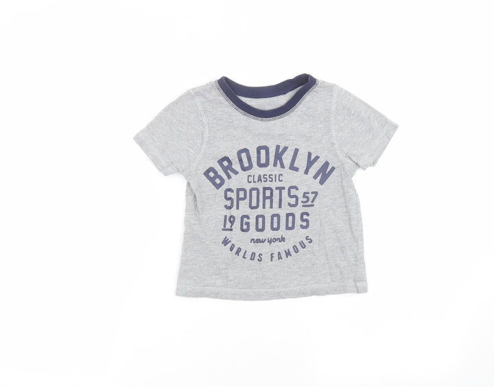 George Boys Grey   Basic T-Shirt Size 3-4 Years