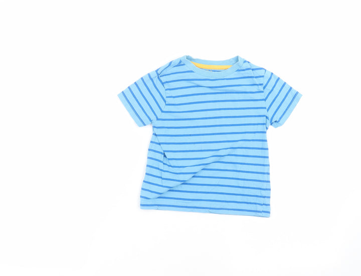 F&F Boys Blue Striped  Basic T-Shirt Size 3-4 Years