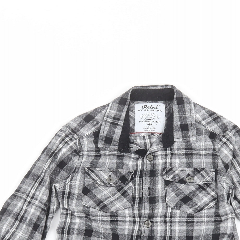 Primark Boys Black   Basic Button-Up Size 3-4 Years