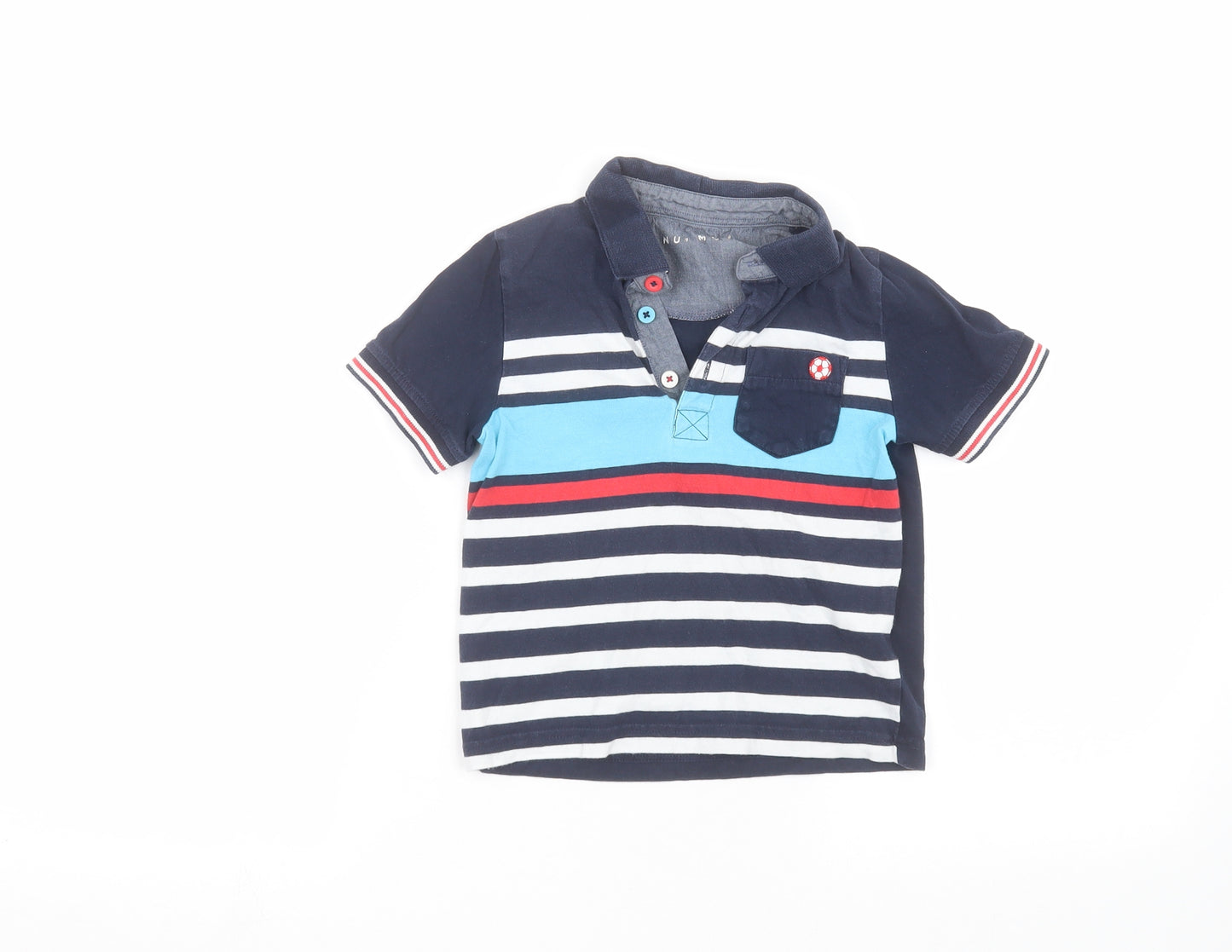 Nutmeg Boys Blue   Basic Polo Size 3-4 Years