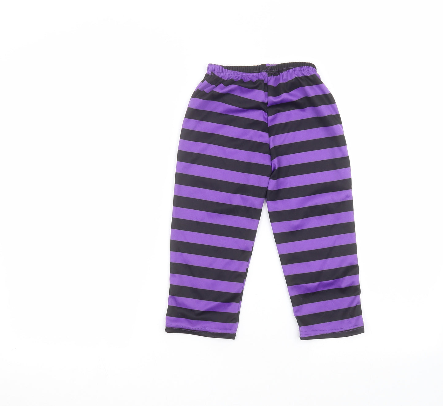 F&F Girls Purple Striped  Sweatpants Trousers Size 2-3 Years