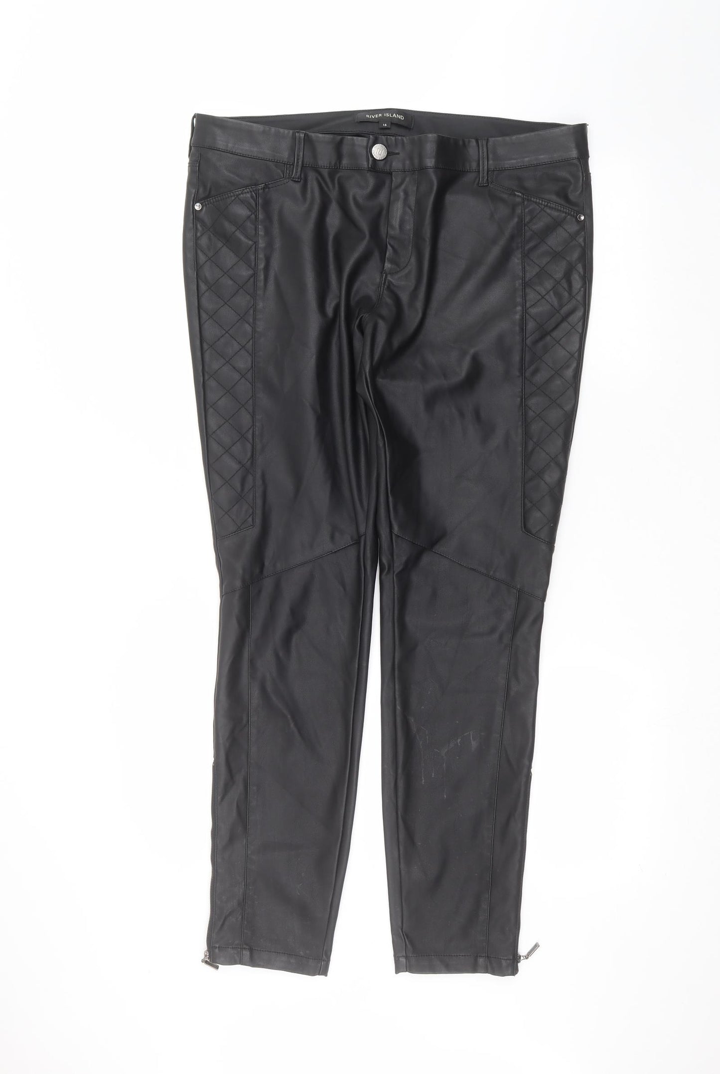 River Island Womens Black   Trousers  Size 16 L30 in