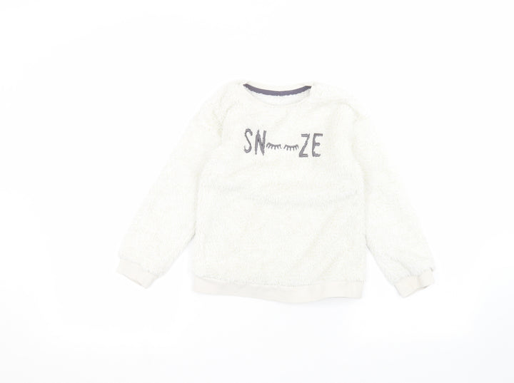 George Girls White   Pullover Jumper Size 5-6 Years