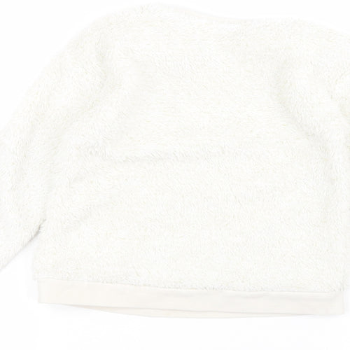 George Girls White   Pullover Jumper Size 5-6 Years