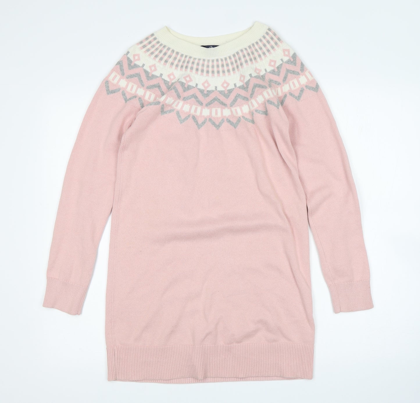 Gap Girls Pink Argyle/Diamond  Jumper Dress  Size 12 Years