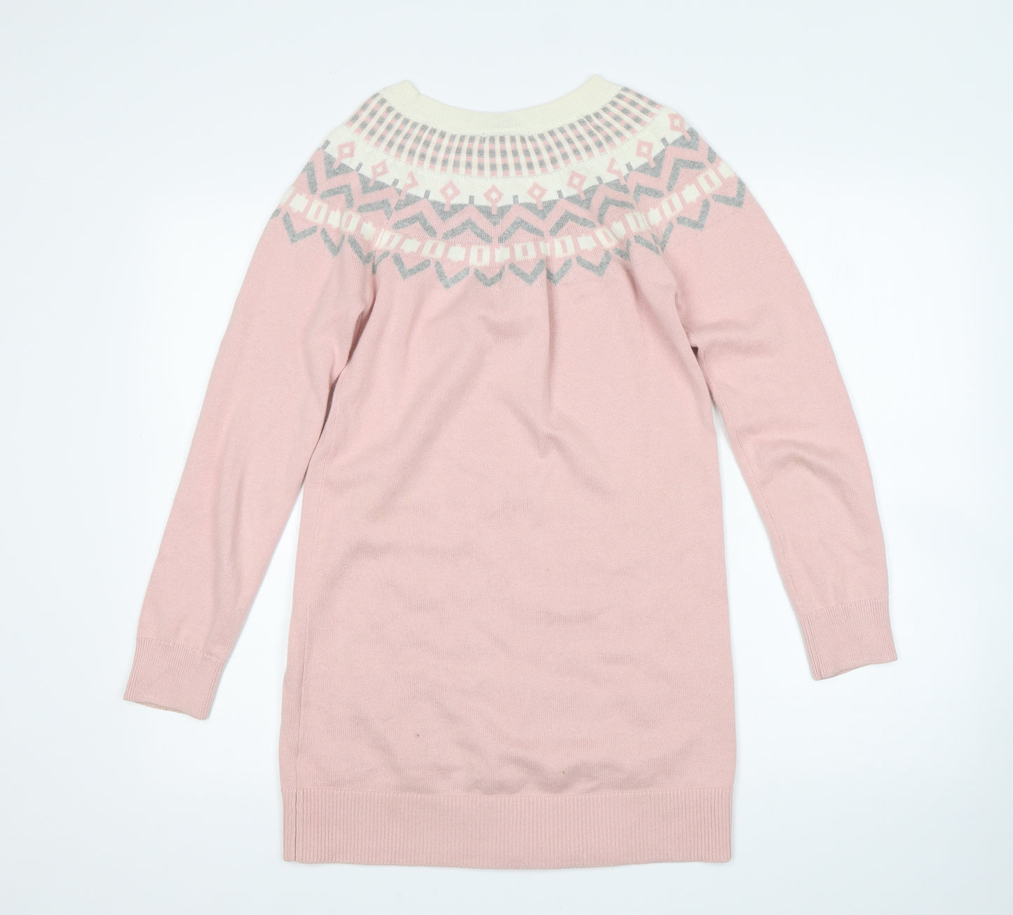 Gap Girls Pink Argyle/Diamond  Jumper Dress  Size 12 Years