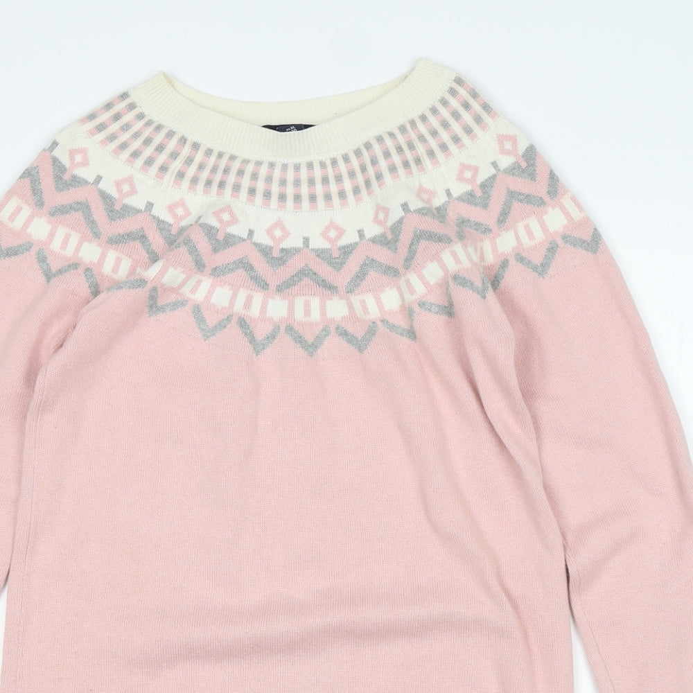 Gap Girls Pink Argyle/Diamond  Jumper Dress  Size 12 Years