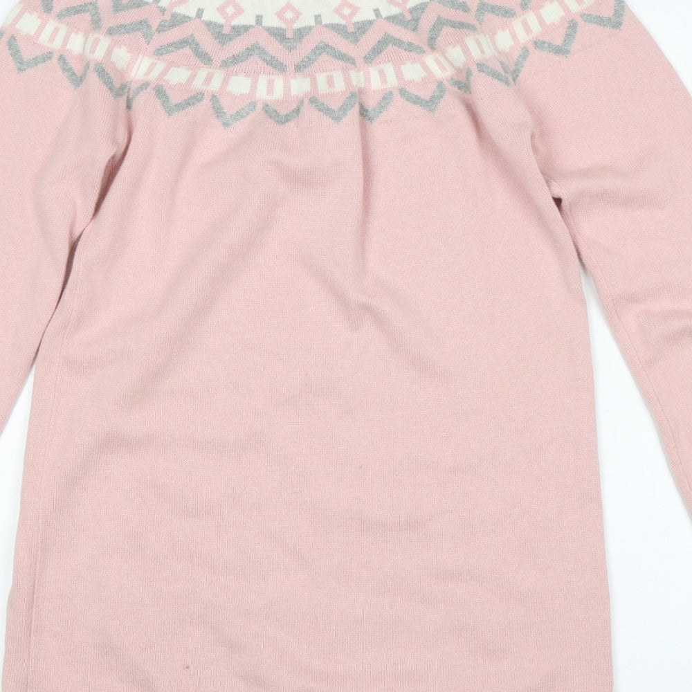 Gap Girls Pink Argyle/Diamond  Jumper Dress  Size 12 Years