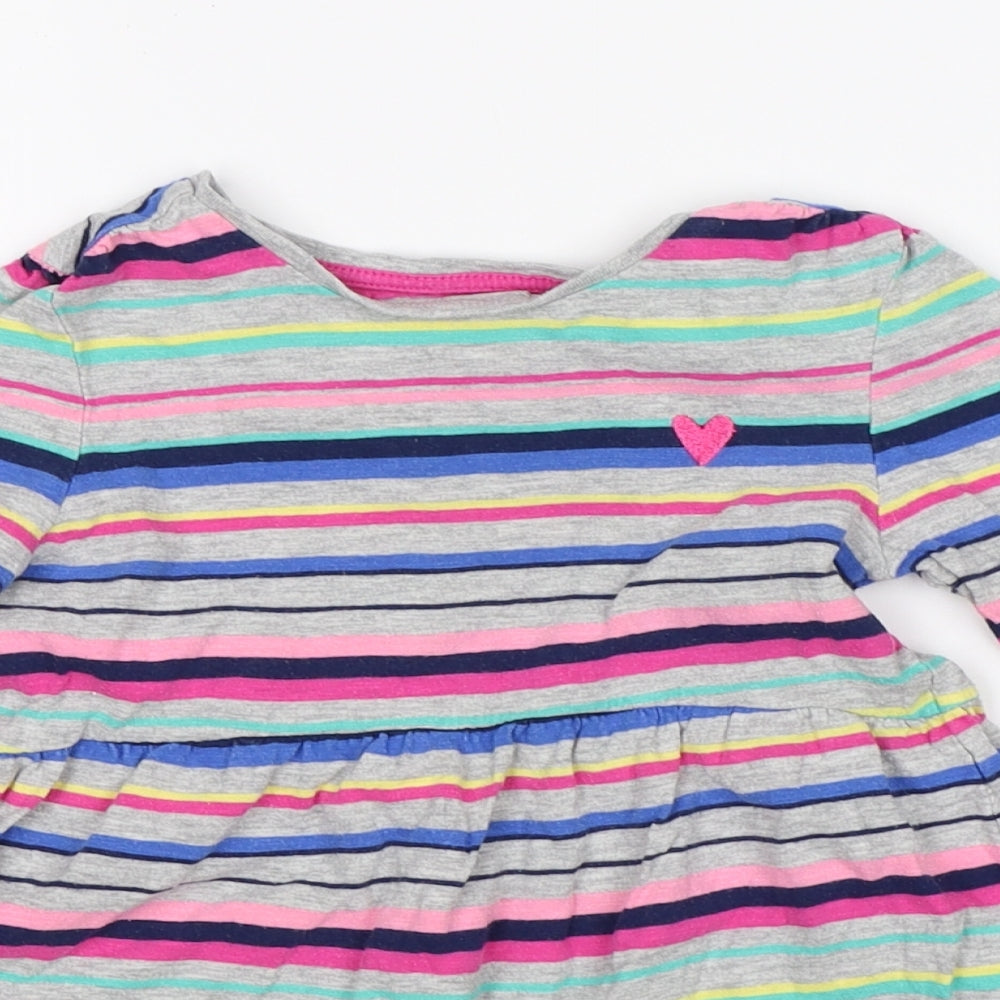 TU Girls Multicoloured Striped  A-Line  Size 3-4 Years