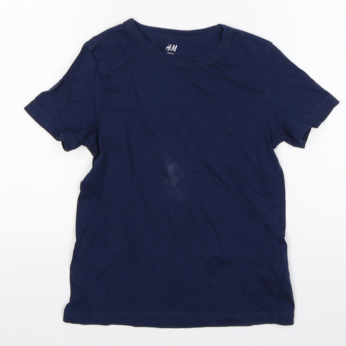 H&M Boys Blue   Basic T-Shirt Size 5-6 Years