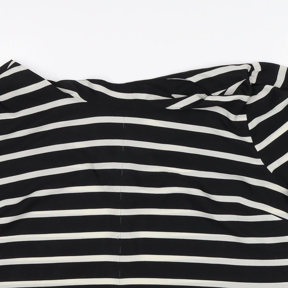 Oasis Womens Multicoloured Striped  Basic Blouse Size 14