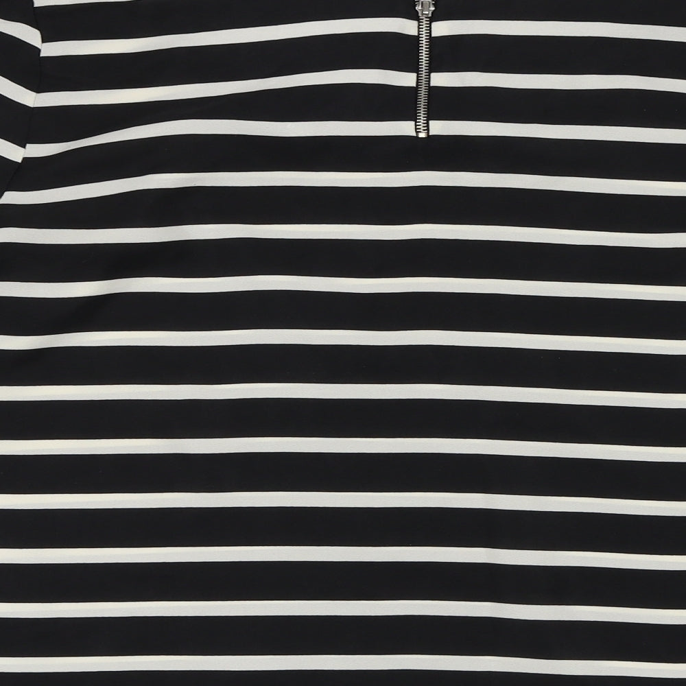 Oasis Womens Multicoloured Striped  Basic Blouse Size 14