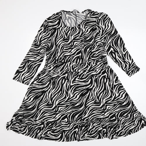 Dorothy Perkins Womens Multicoloured Animal Print  A-Line  Size 16