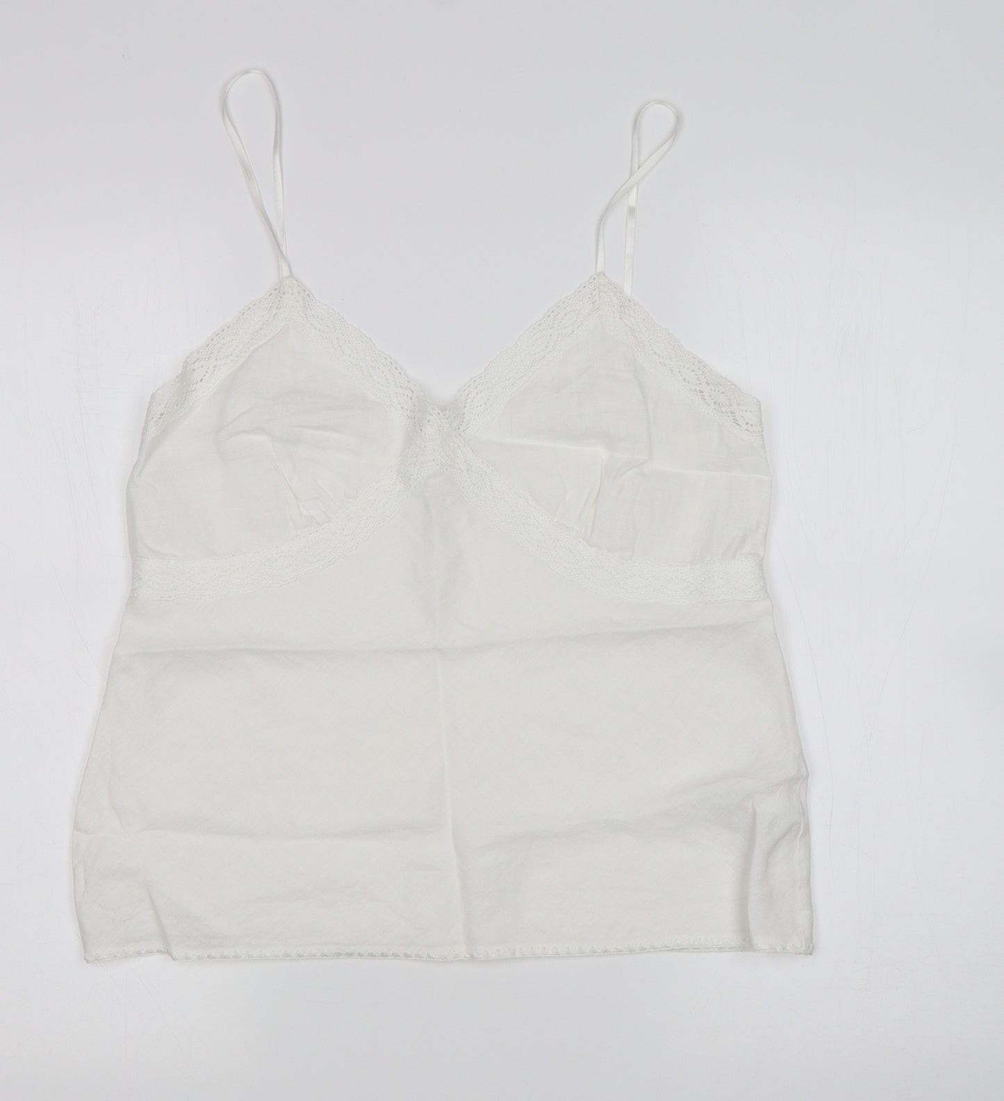 M&S Womens White   Basic Tank Size 14