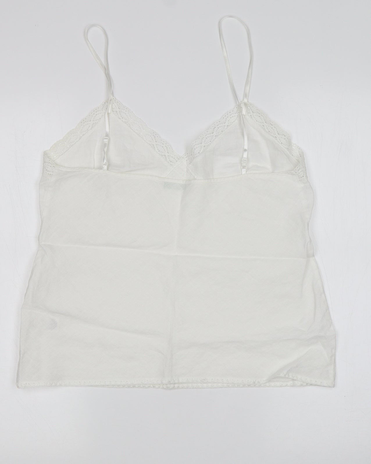 M&S Womens White   Basic Tank Size 14
