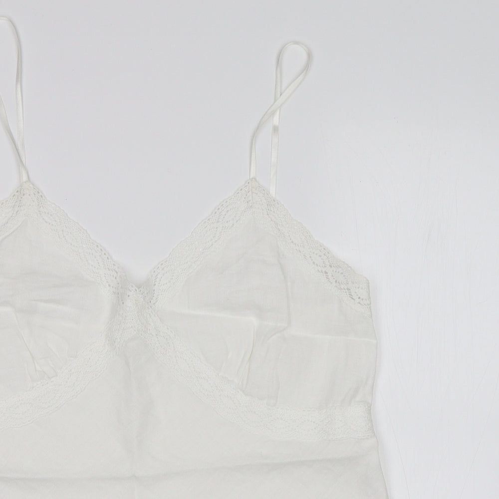M&S Womens White   Basic Tank Size 14