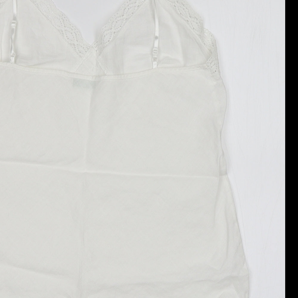 M&S Womens White   Basic Tank Size 14
