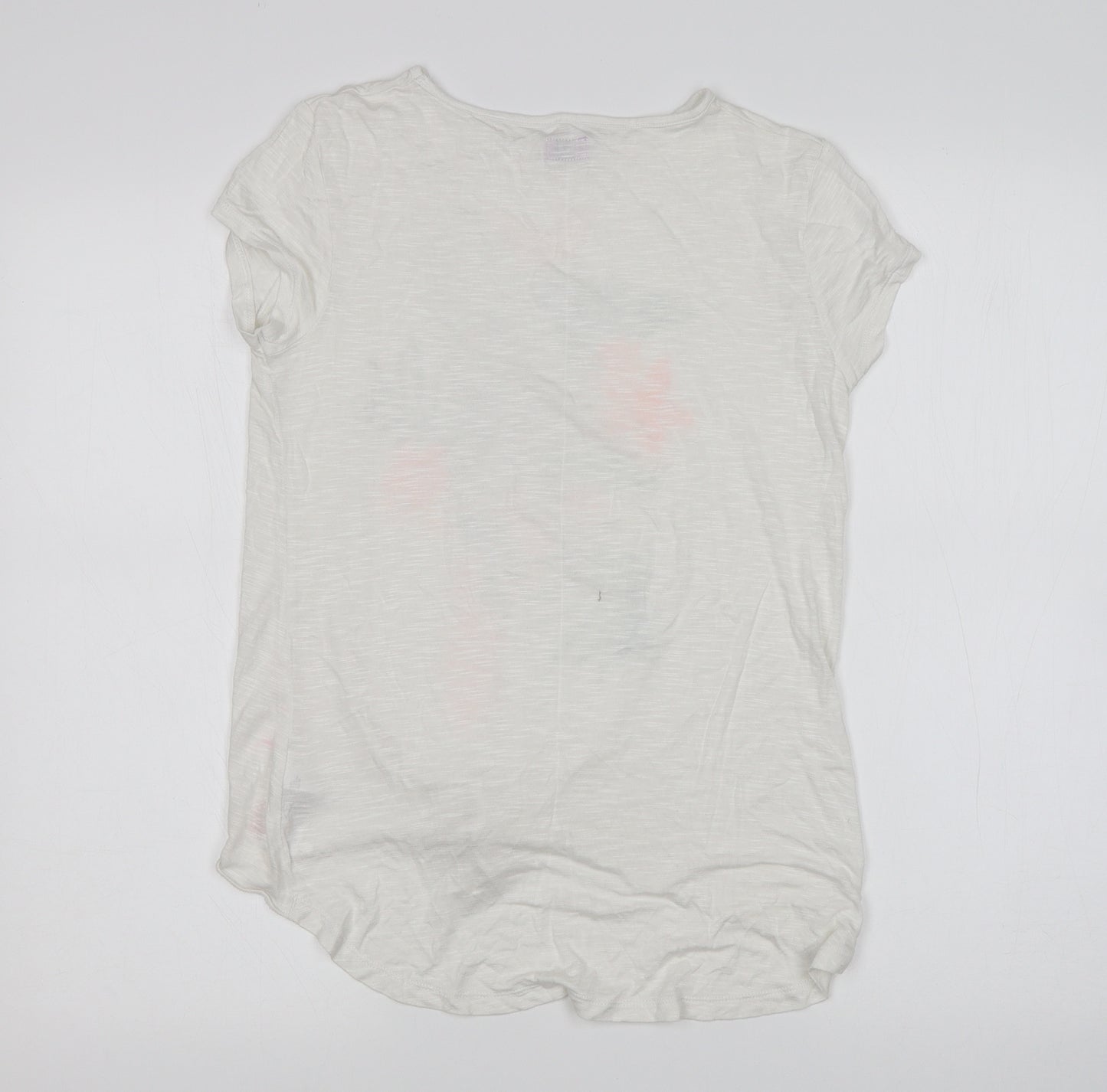 F&F Girls White Animal Print  Basic T-Shirt Size 13-14 Years